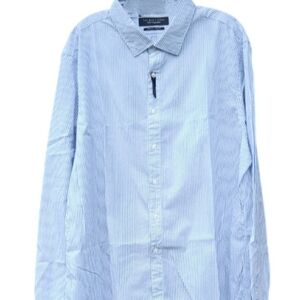 Bloomingdale's Blue Striped Casual Button Down Shirt